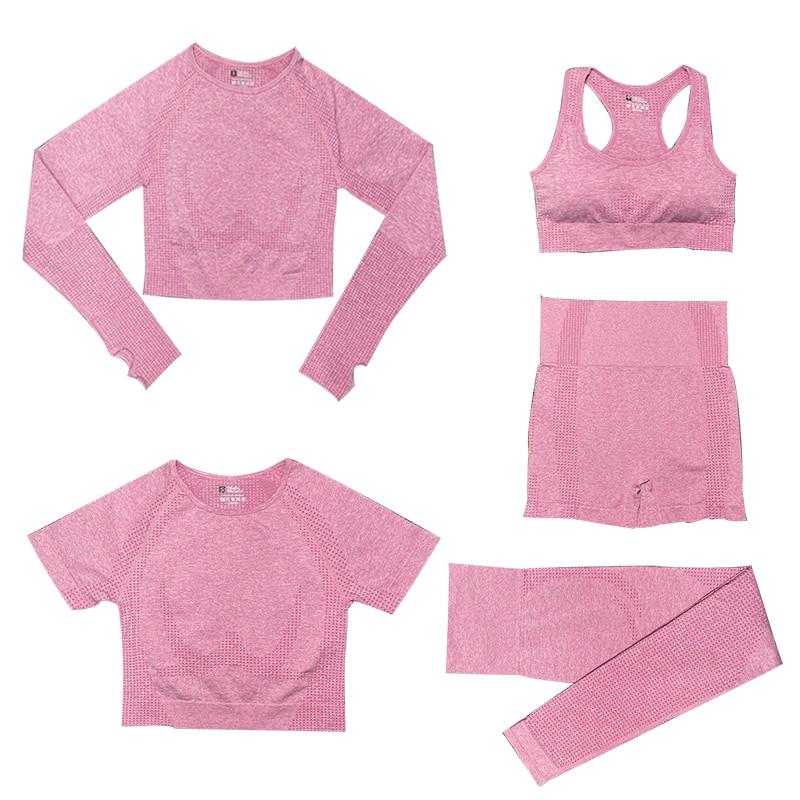 Damen Schwarz Atmungsaktives Sportset aus Weichem Stretchstoff im Slim Fit mit Hochtaillierten Leggings und Oberteilen 6