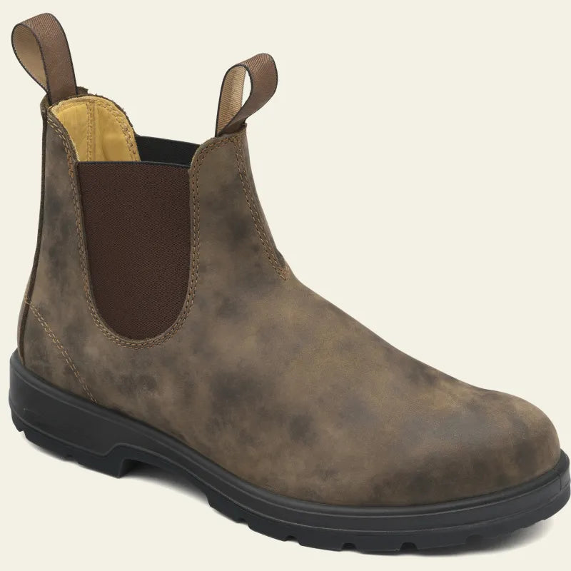 Damen Schwarze Chelsea-Stiefel aus Strapazierfähigem Material im Klassischen Slip-On-Stil 0