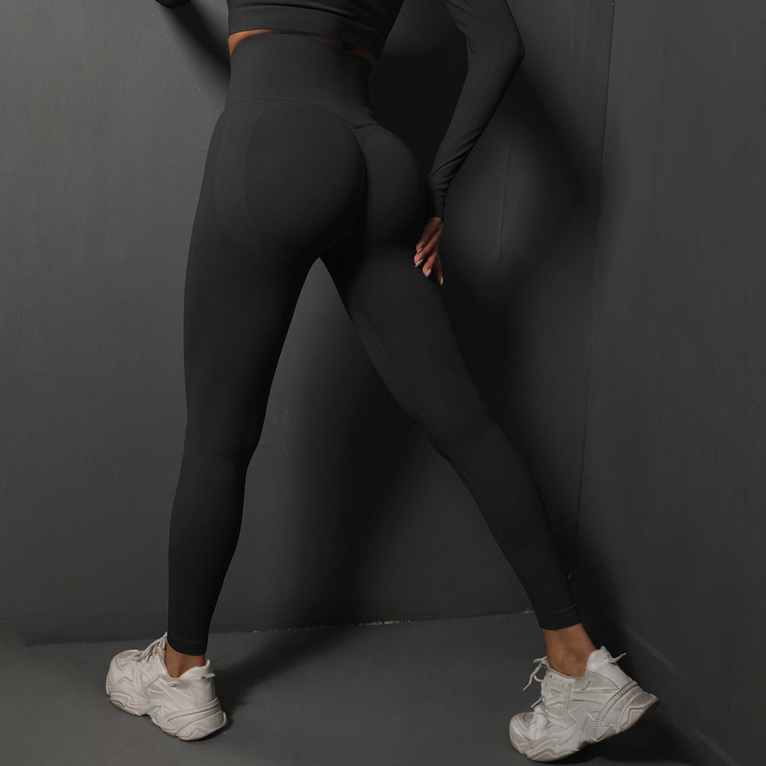 Damen Schwarze Hohe Taille Sportleggings in Weichem Atmungsaktivem Material 3