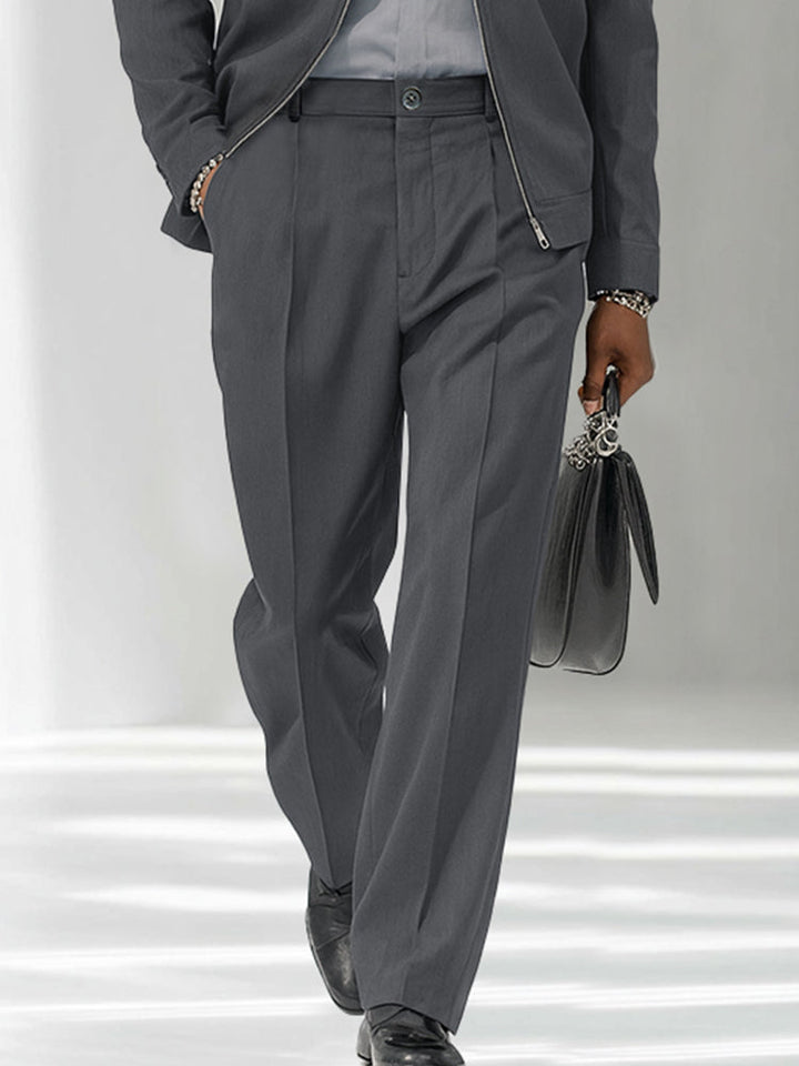 Damen Set Jacke und Hose Aus Leichtem Stoff Modern Stil 5