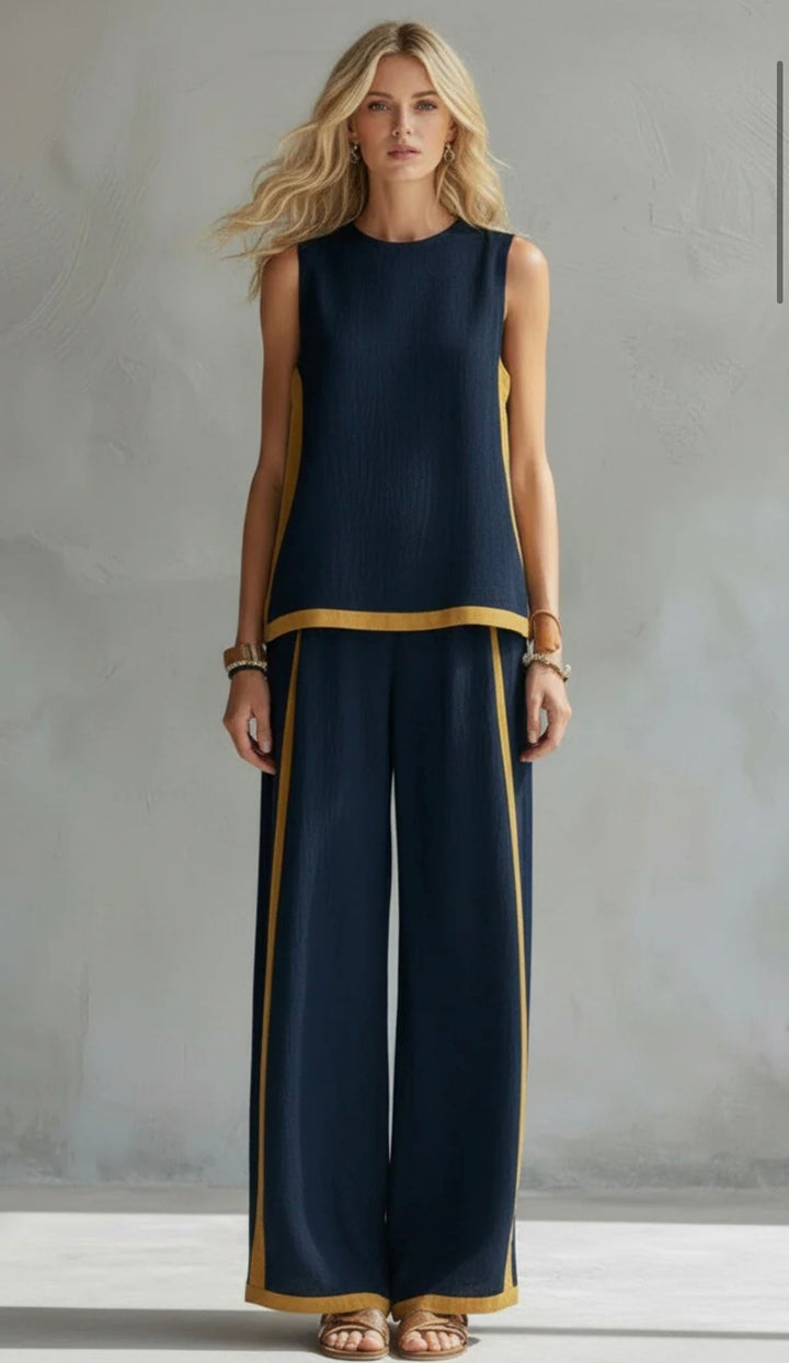 Damen Set: Elegantes Baumwoll-Leinen-Outfit für stilvolle Anlässe 5