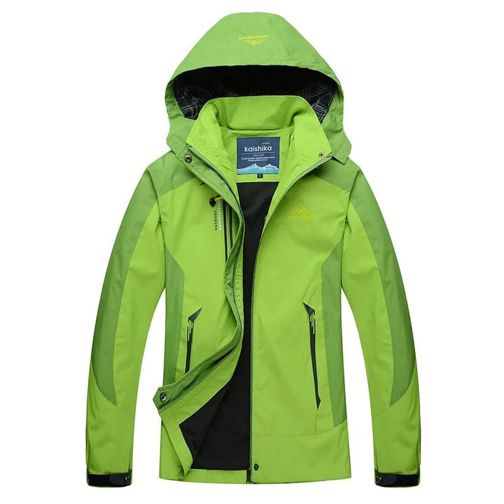 Chaqueta de esquí impermeable para mujer con capucha deportiva