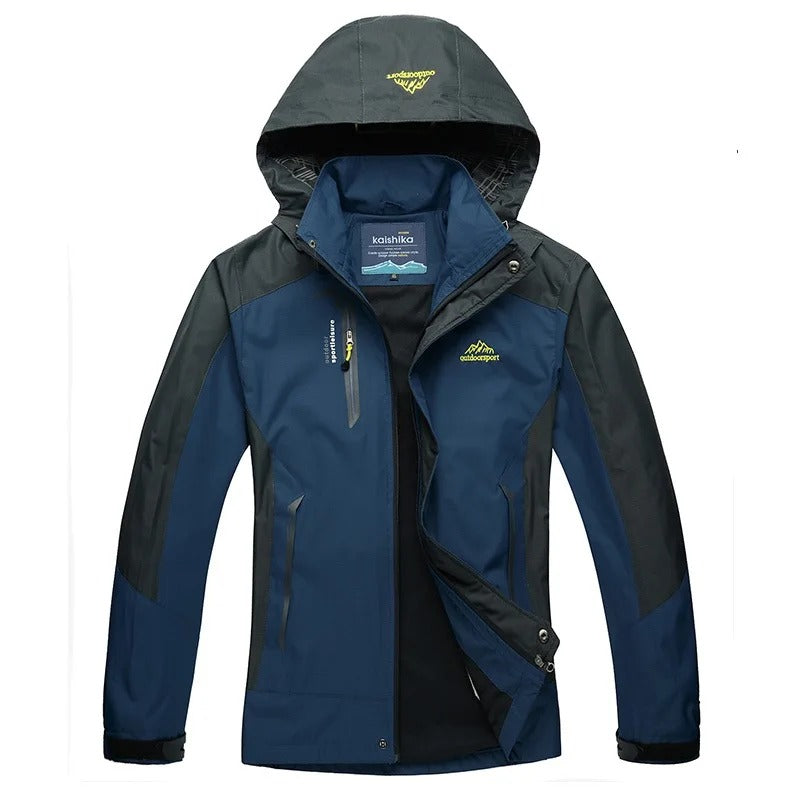 Chaqueta de esquí impermeable para mujer con capucha deportiva