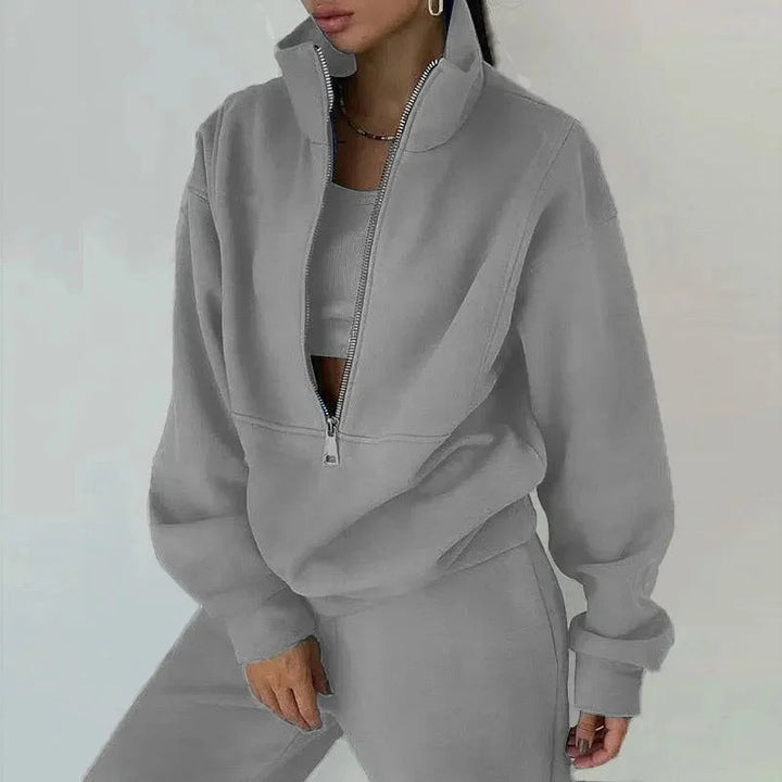 Women's Sport Set Cotton Blend Casual Sweatshirt and Pants