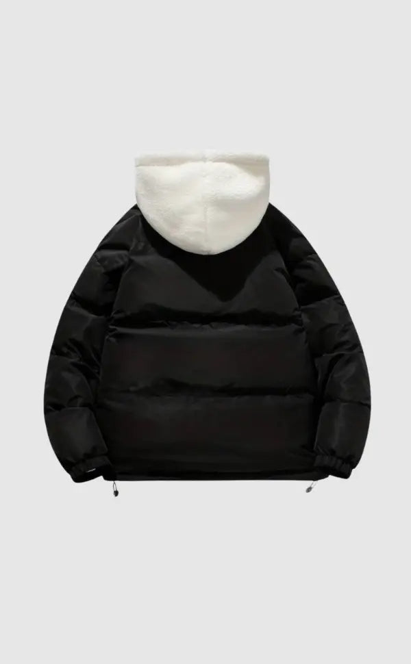 Women's quilted jacket with fleece lining and adjustable hood