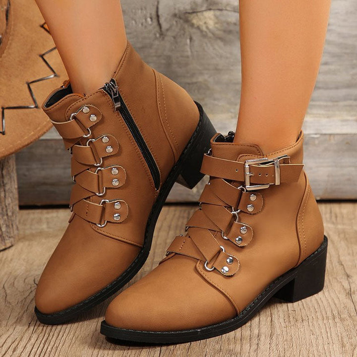 Bottines femme look vintage avec talon bloc