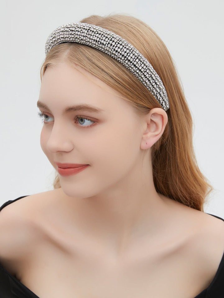 Women's Headband With Rhinestones Elegant Accessory For Fashion-Conscious