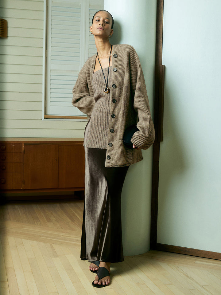 Women's Knit Jacket Classic Elegant Cardigan
