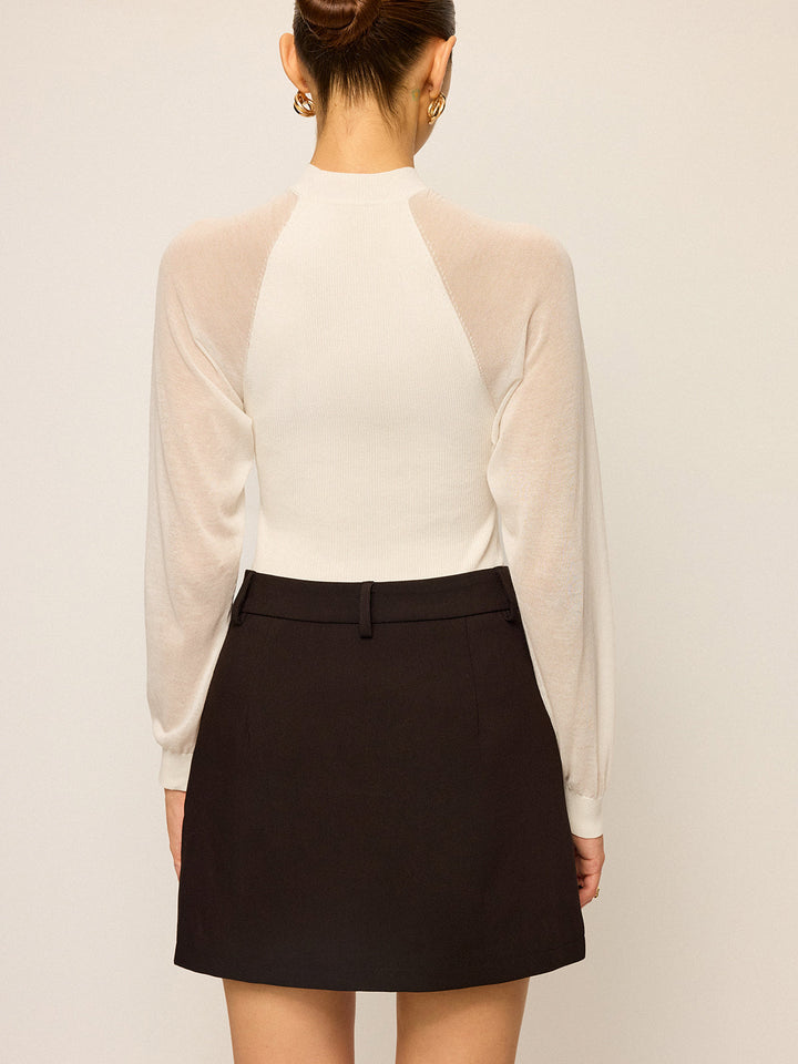 Women's knitted top cotton regular fit with bare sleeves