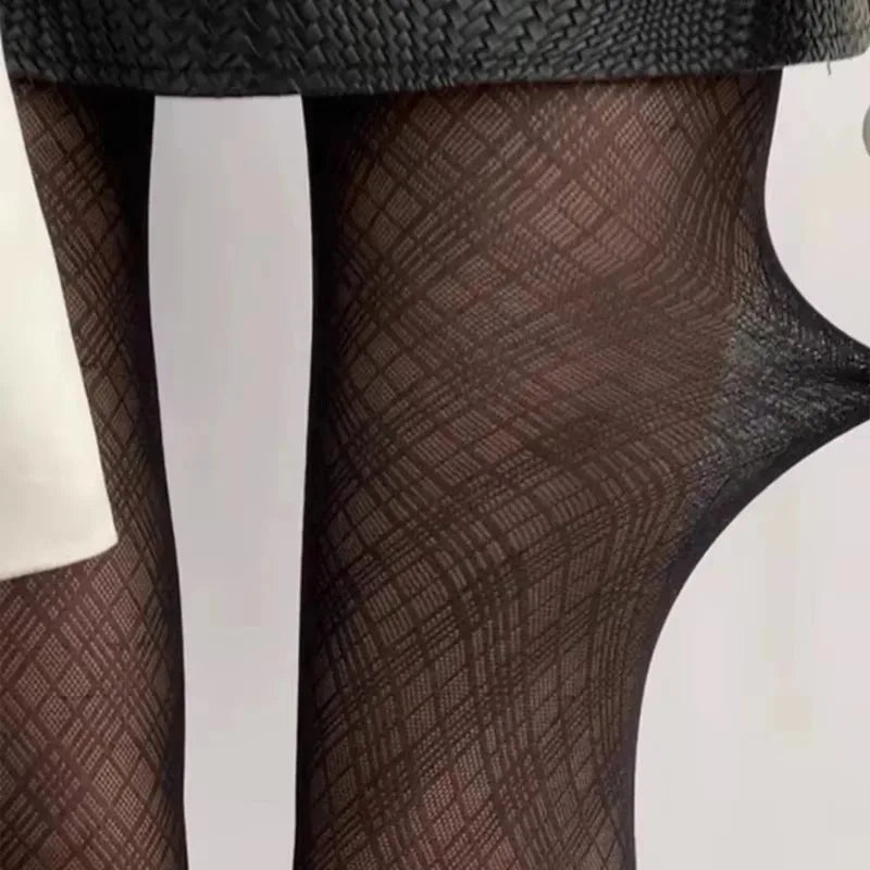Women's tights with diamond pattern ADULT CONTENT