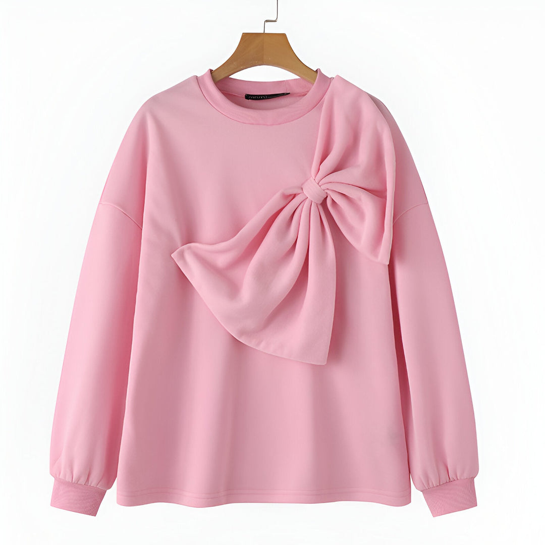 Women's cotton sweatshirt with arch details
