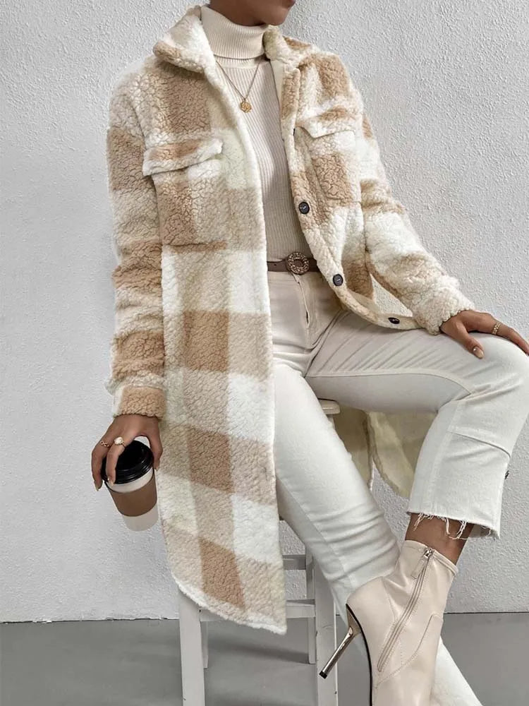 Manteau Teddy Femme Oversize Chaud Hiver Mäntel