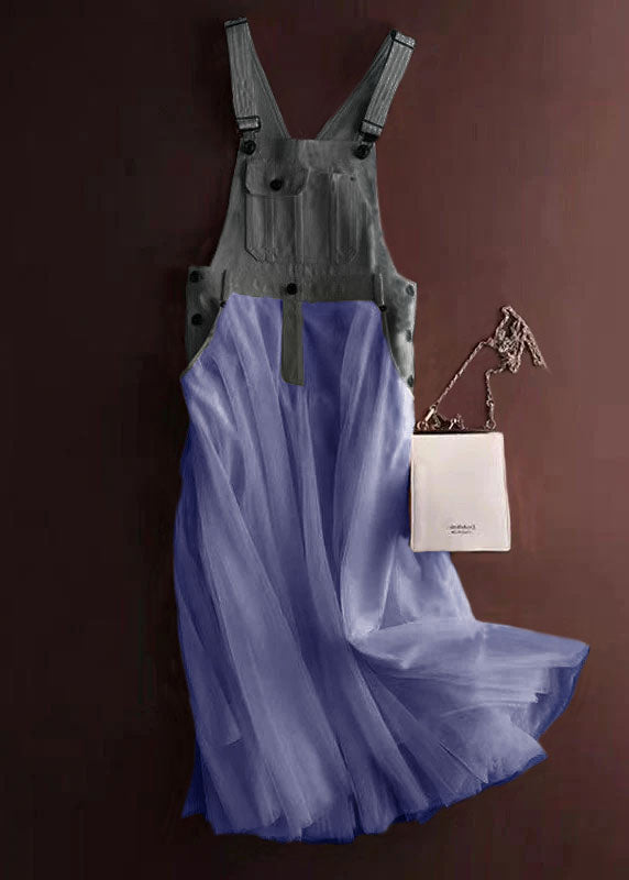 Damen Trägerkleid Denim Sommerkleider 6