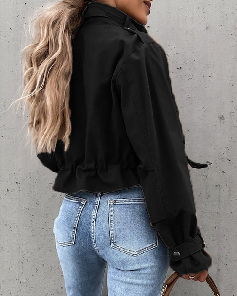 Women's transitional jacket high-quality fabric modern cut