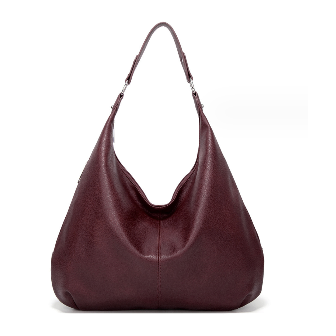 Women's shoulder bag made of vegan leather with adjustable shoulder strap – elegant crossbody bag