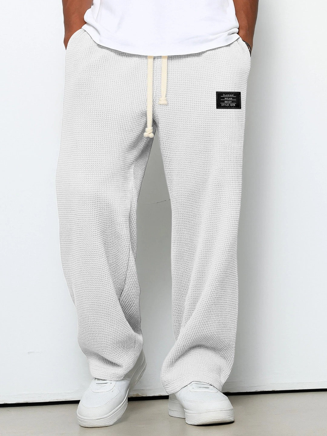 Damen Weite Hose mit Verstellbarer Taille 1