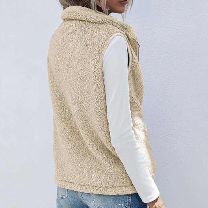Veste femme douillette avec fermeture éclair