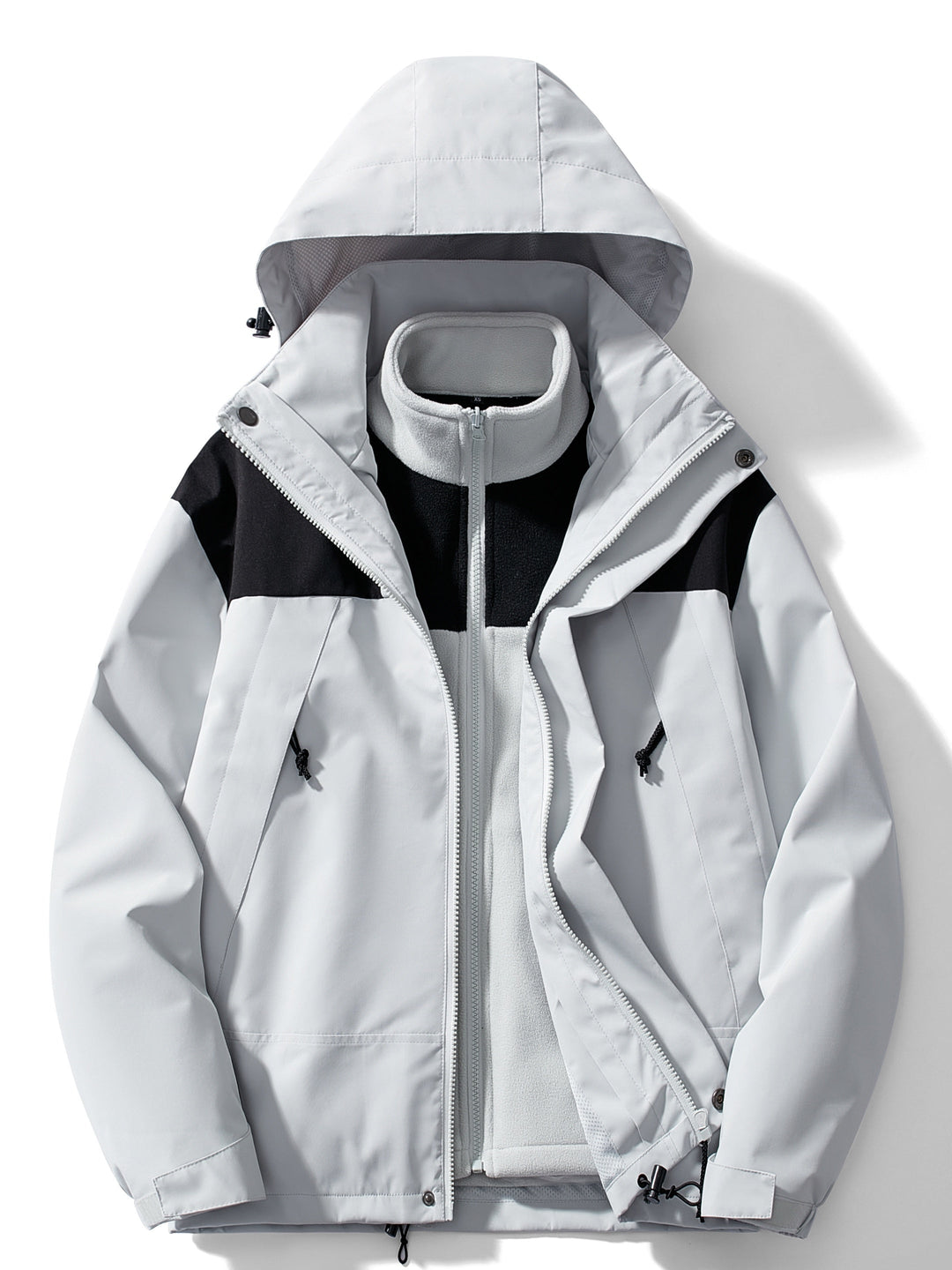 Women's winter jacket fleece 3-in-1 with hood