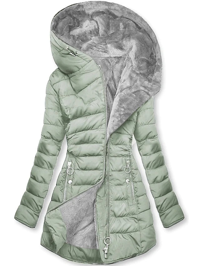 Women's winter jacket long cut comfortable