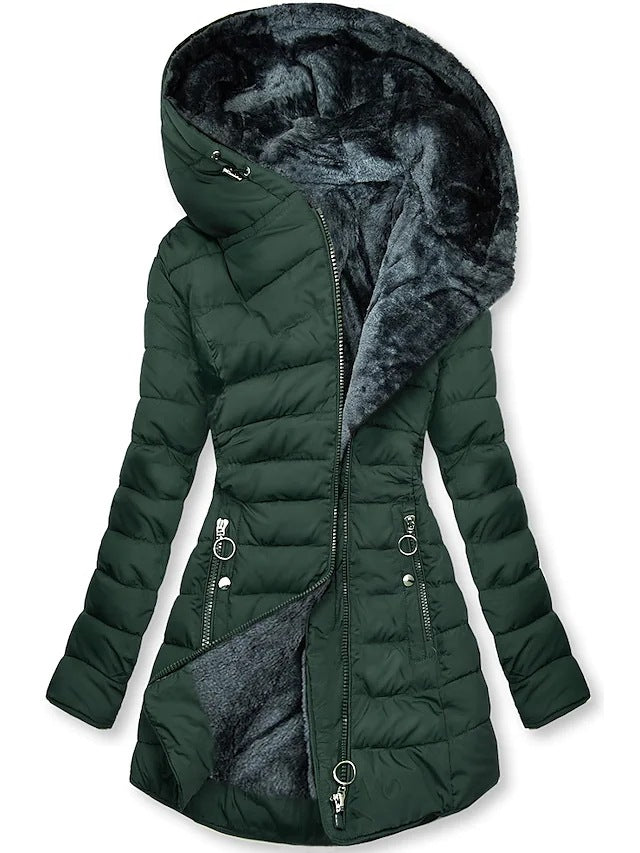 Women's winter jacket long cut comfortable