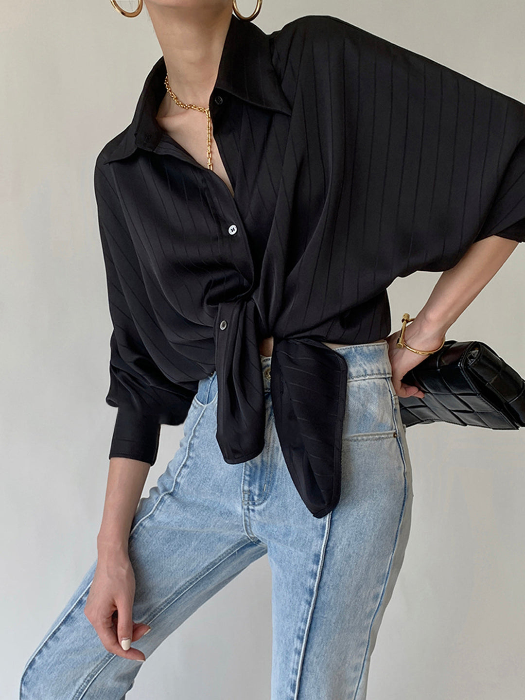 Women's blouse cotton blend oversized casual