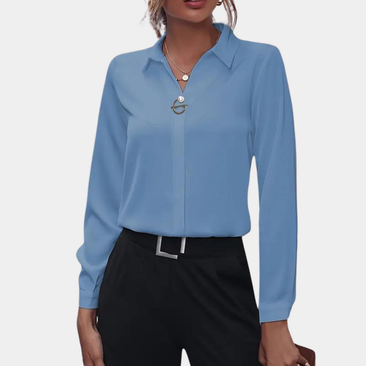 Women's blouse chiffon elegant long sleeve stylish