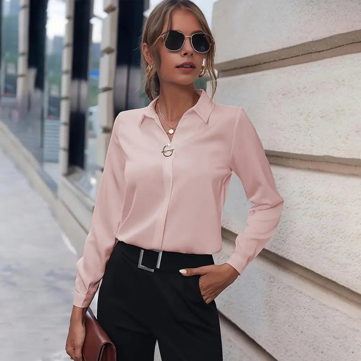 Women's blouse chiffon elegant long sleeve stylish