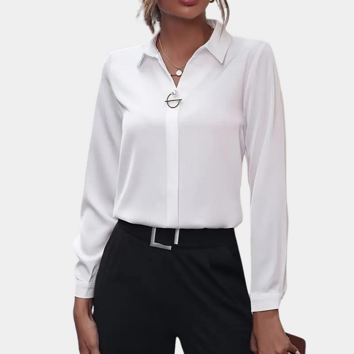 Women's blouse chiffon elegant long sleeve stylish