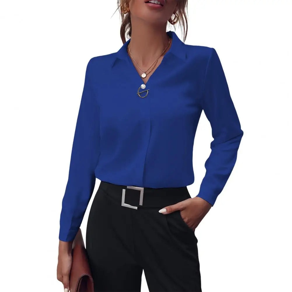 Women's blouse chiffon elegant long sleeve stylish
