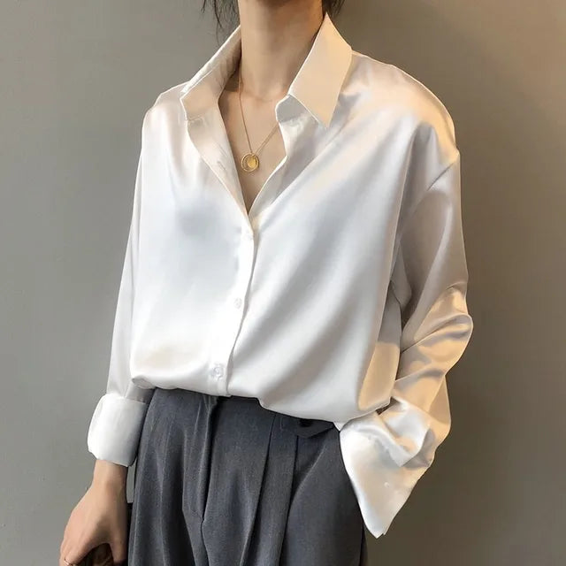 Women's Satin Blouse Elegant for Festive Occasions