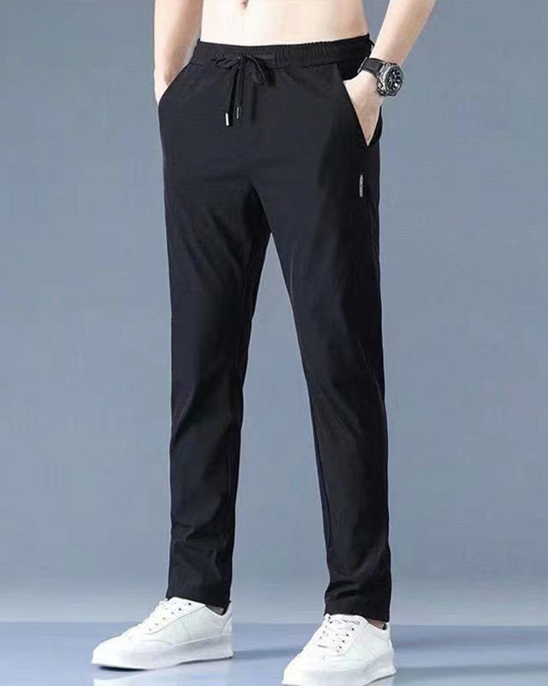 Men's Pants Elastic Fabric Pants Quick Drying for Active Use