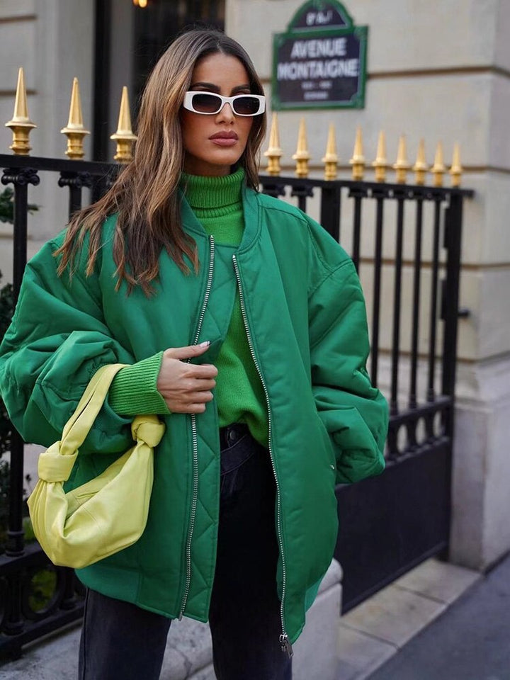 Veste pour femmes Bomber surdimensionnée Matériau respirant Style tendance