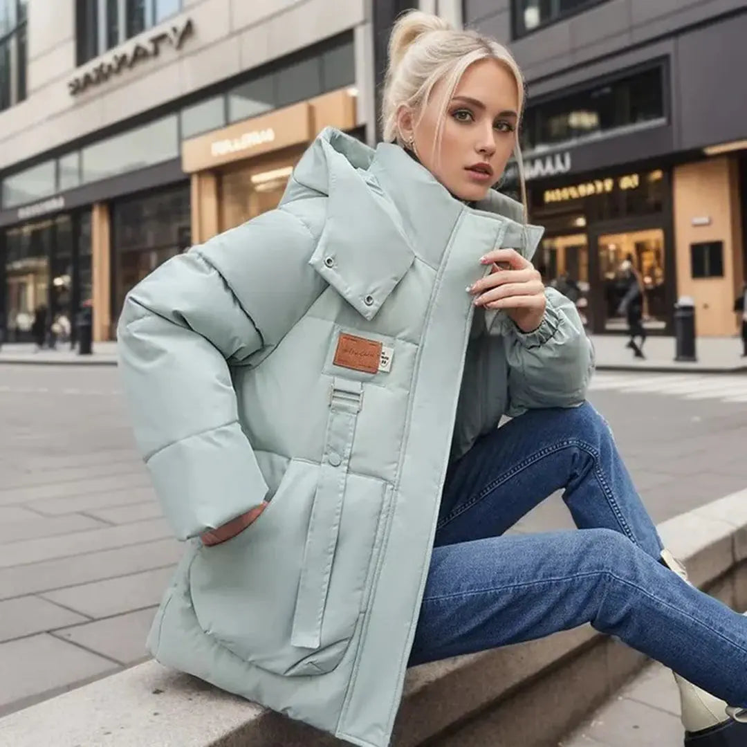 Women's jacket down warm stylish windproof