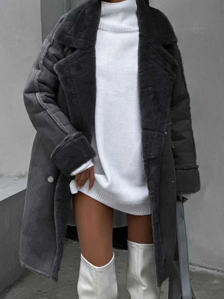 Women's jacket fleece elegant silhouette comfortable fit