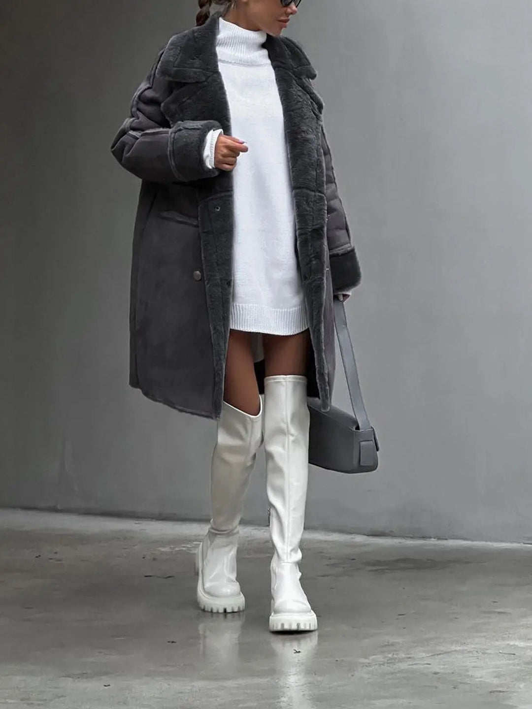 Women's jacket fleece elegant silhouette comfortable fit