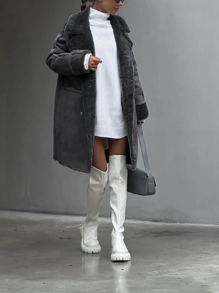 Women's jacket fleece elegant silhouette comfortable fit