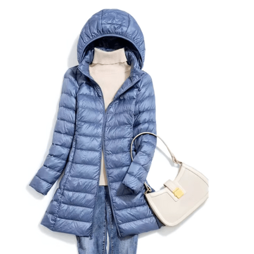 Chaqueta ligera para mujer con capucha, elegante y versátil
