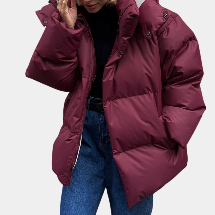 Women's jacket puffer jacket warm trendy with hood