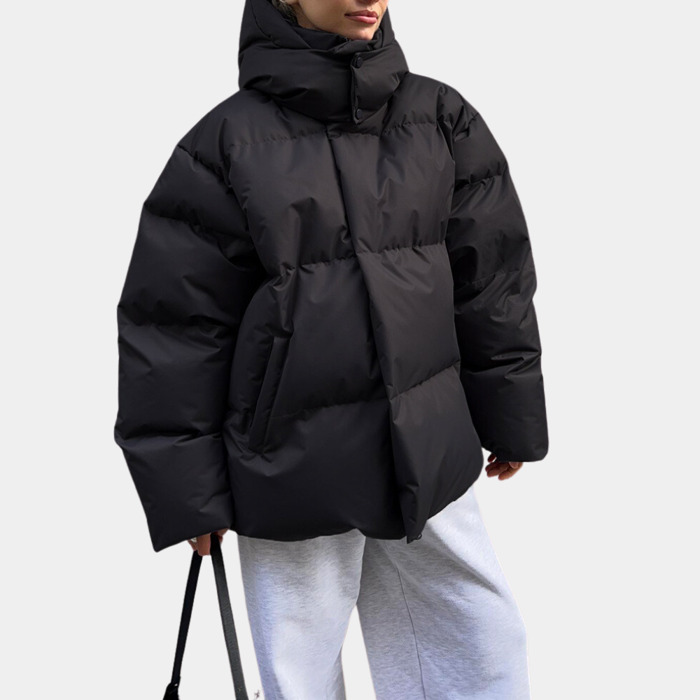 Women's jacket puffer jacket warm trendy with hood