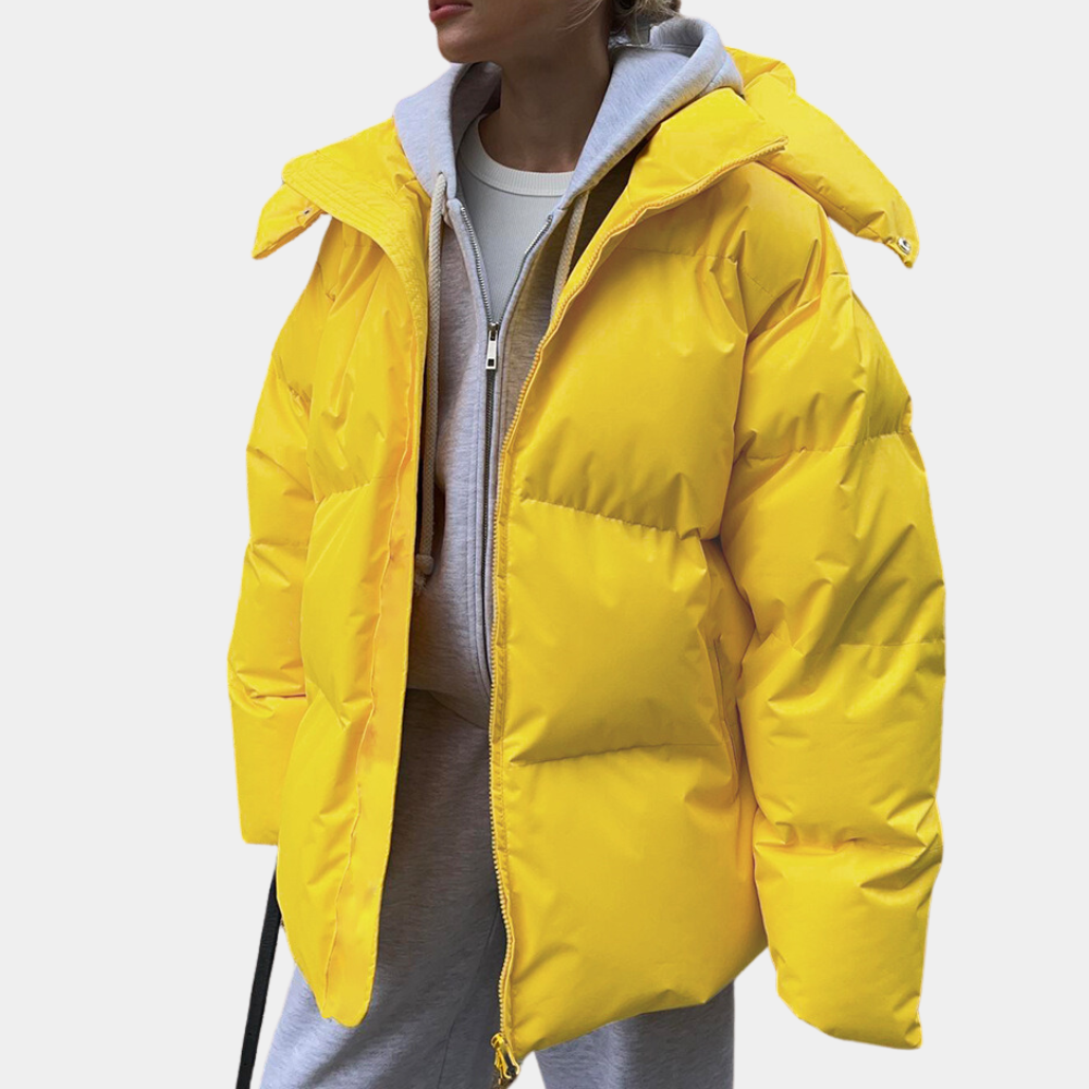 Women's jacket puffer jacket warm trendy with hood