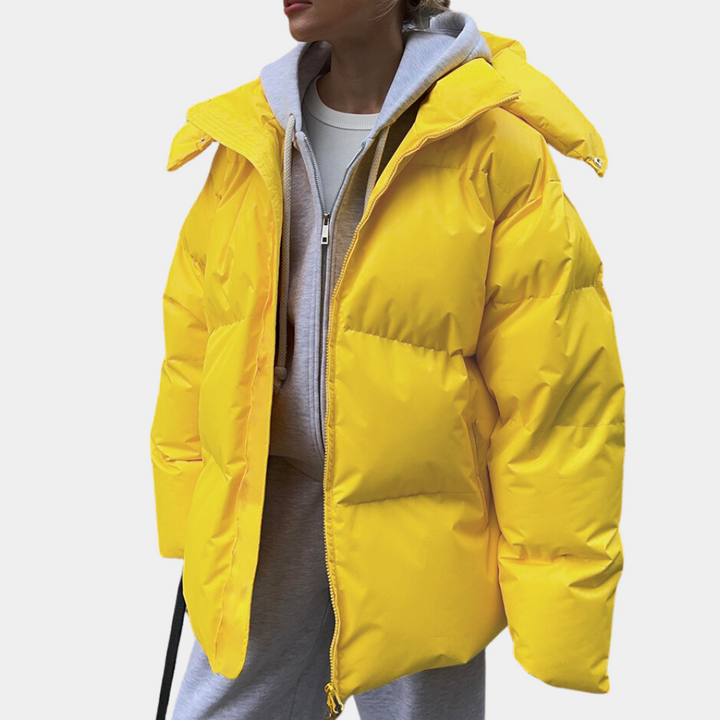 Women's jacket puffer jacket warm trendy with hood
