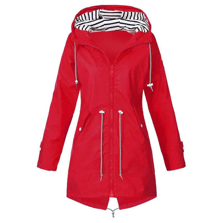 Women's jacket rain jacket windproof with hood sporty tailored