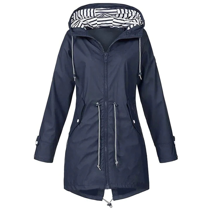 Women's jacket rain jacket windproof with hood sporty tailored