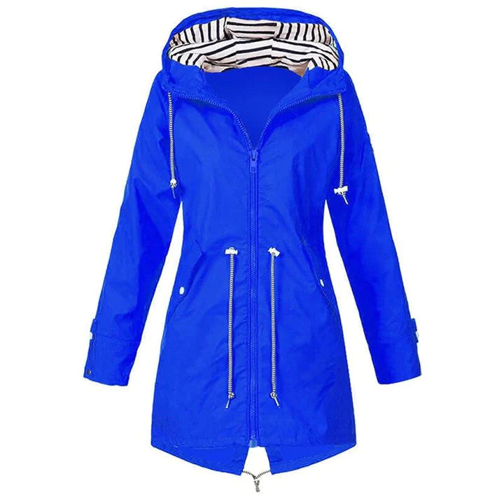 Women's jacket rain jacket windproof with hood sporty tailored
