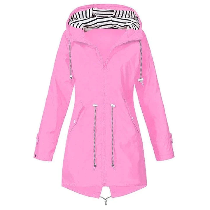 Women's jacket rain jacket windproof with hood sporty tailored