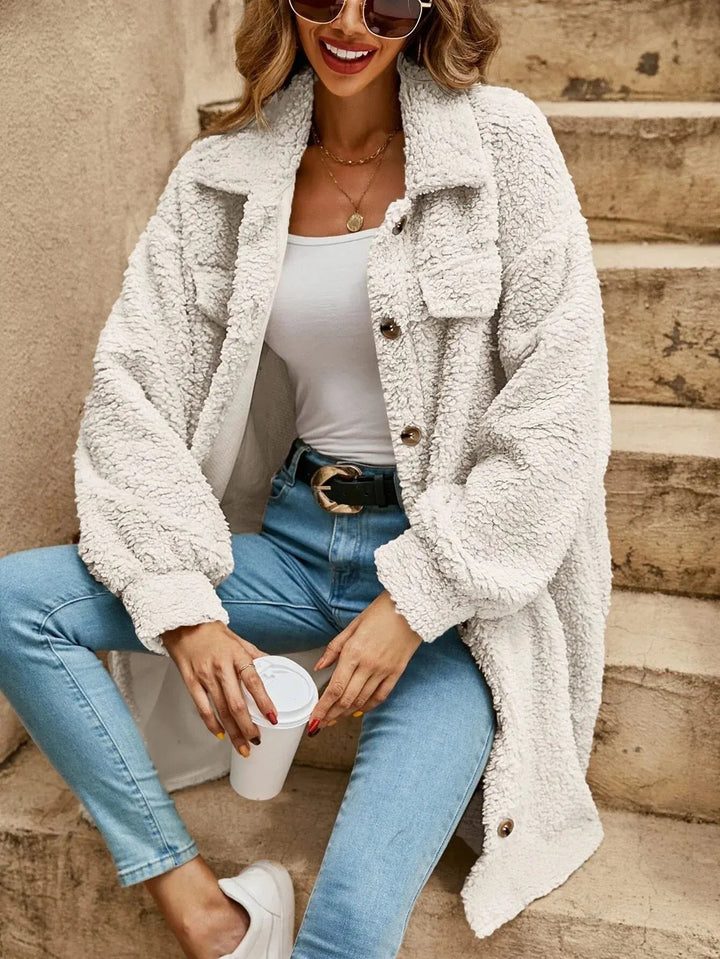 Veste pour femme Teddy oversize style pour confort et chaleur