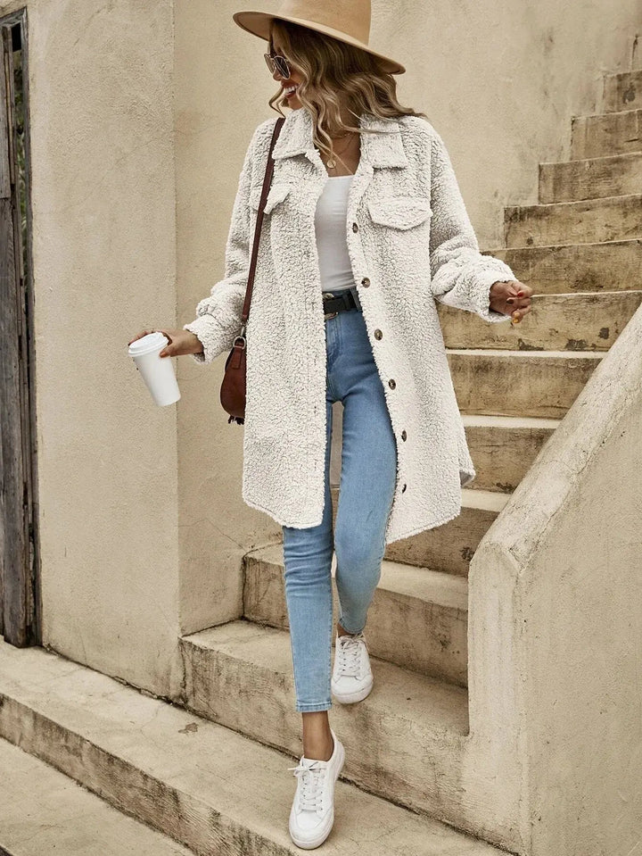 Veste pour femme Teddy oversize style pour confort et chaleur