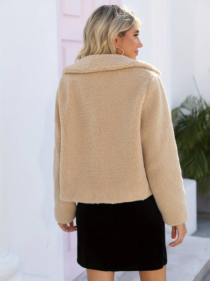 Women's jacket teddy fleece comfortable with pockets