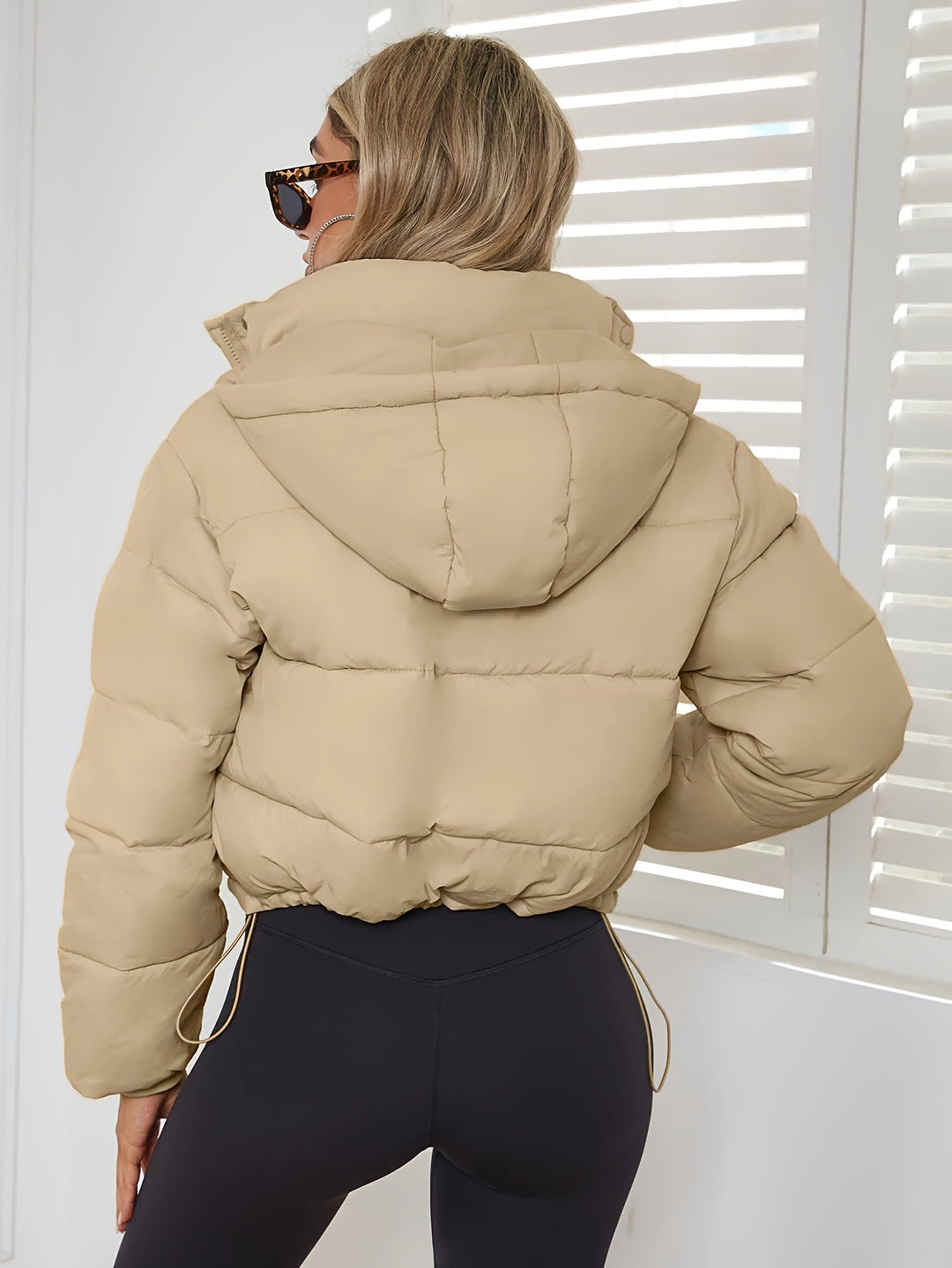 Women's jacket transitional jacket polyester short with hood