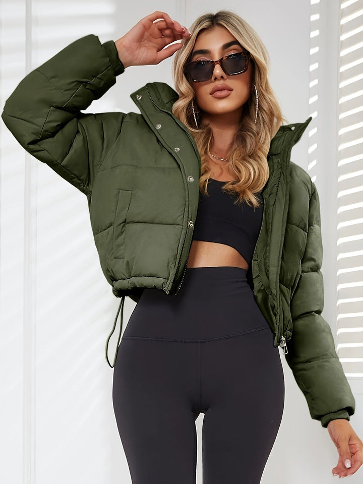 Women's jacket transitional jacket polyester short with hood